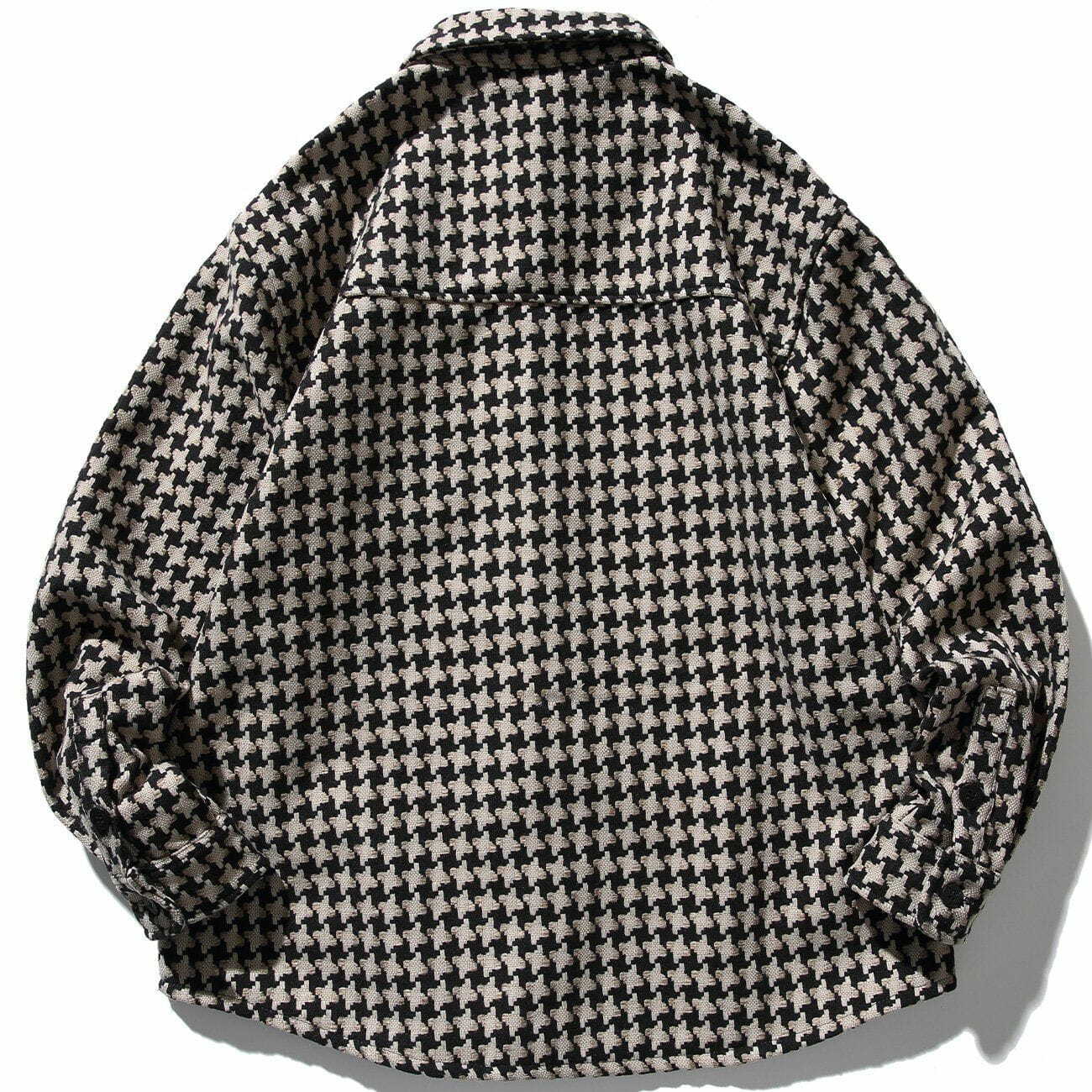 Trendy Irregular Plaid Long Sleeve Shirt for Y2K Fashion, Grunge Aesthetic & Coquette Style