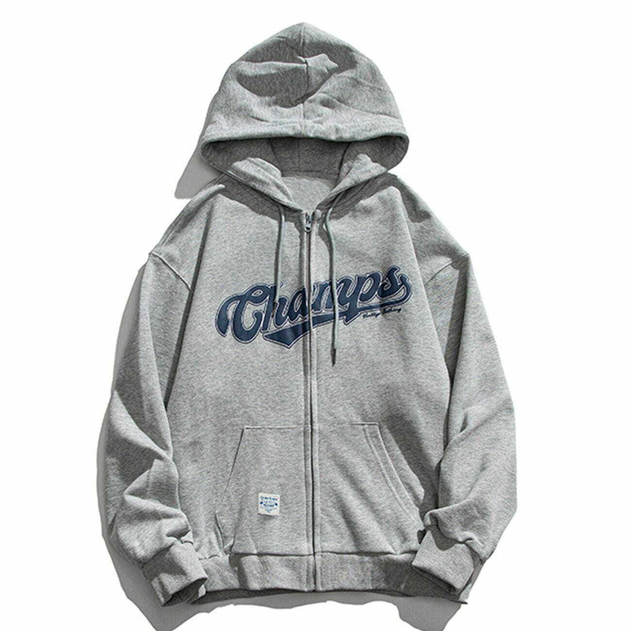 Trendy Letter Print Zipper Hoodie - Y2K Aesthetic, Comfy Layering for Grunge & Coquette Styles