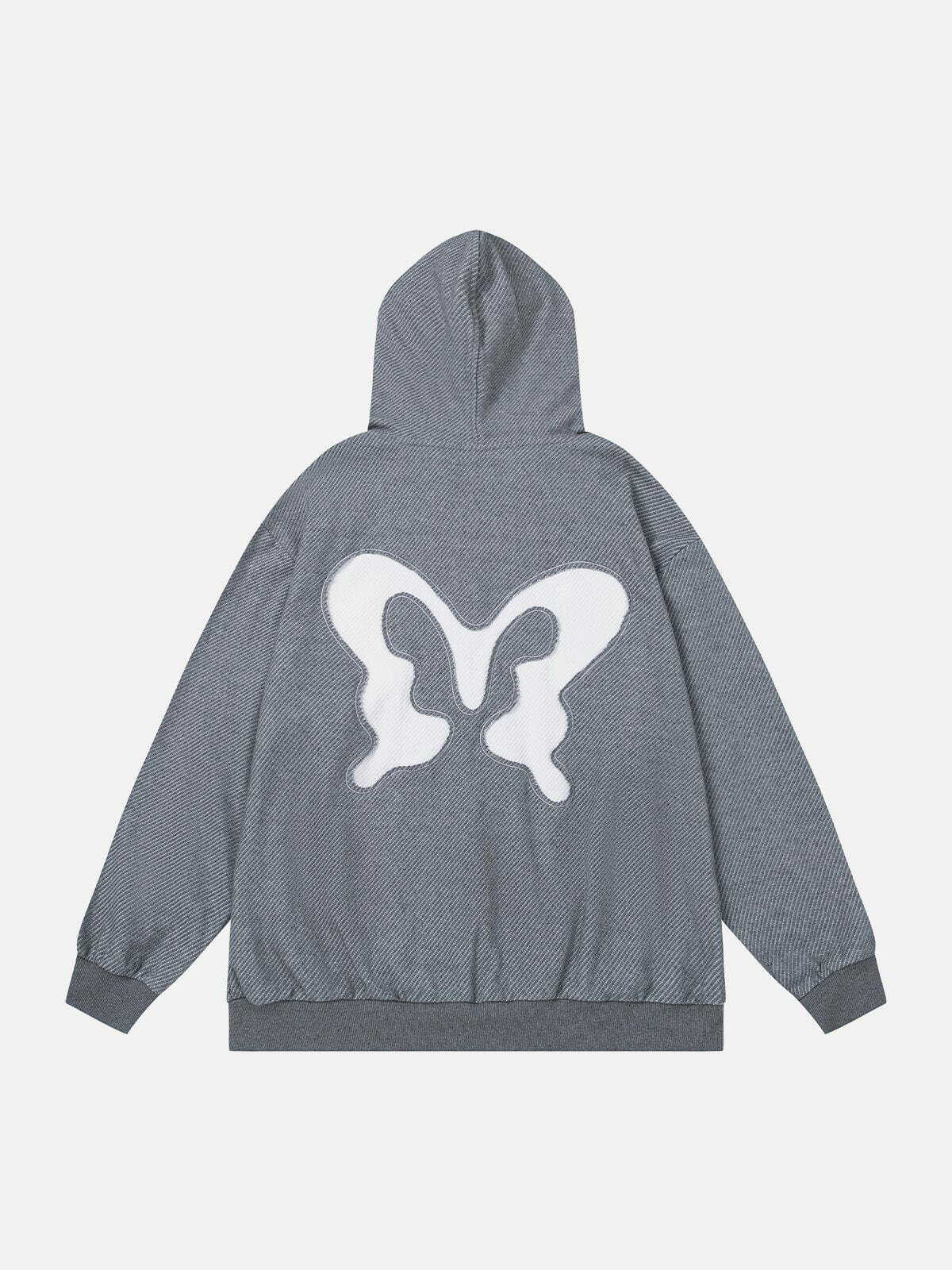 Trendy Letter Printed Solid Color Hoodie - Y2K Aesthetic, Comfy Style for Every Occasion