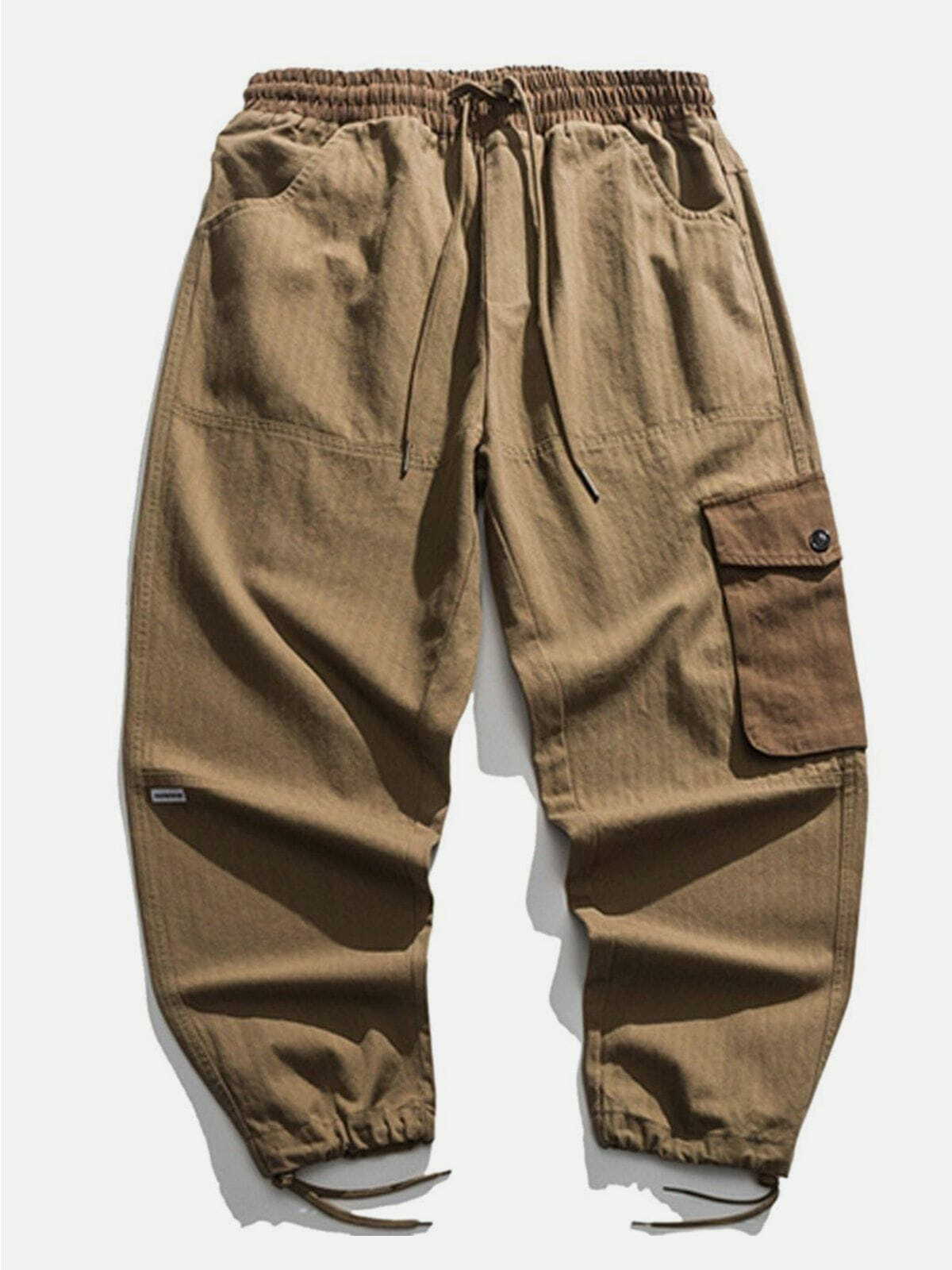 Trendy Solid Color Cargo Pants for Y2K Fashion, Grunge Aesthetic & Coquette Style