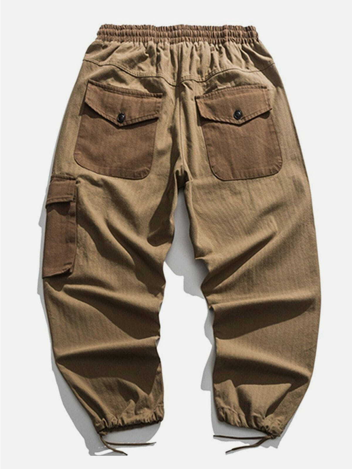 Trendy Solid Color Cargo Pants for Y2K Fashion, Grunge Aesthetic & Coquette Style