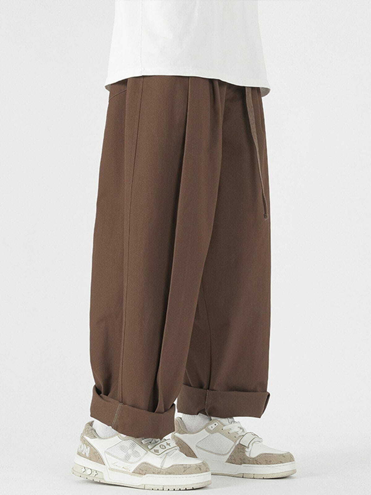 Trendy Solid Pleated Cargo Pants for Y2K Fashion, Grunge Aesthetic & Comfy Outfits