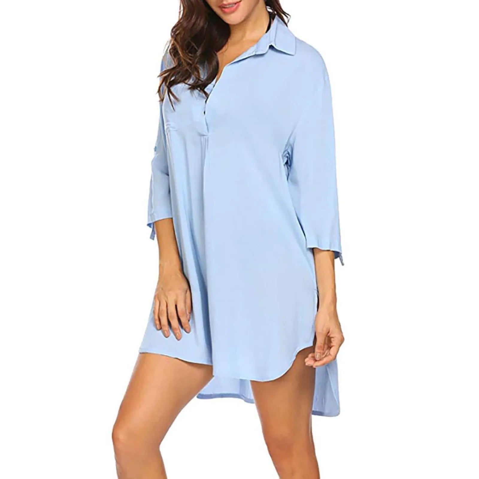 Trendy Y2K Aesthetic Loose Lapel Cover-Up Dress - Perfect for Coquette & Grunge Styles