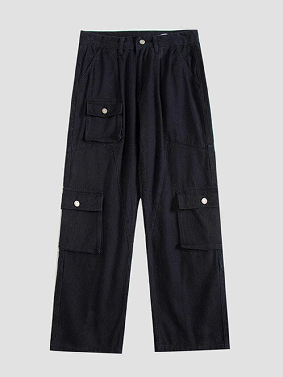 Trendy Y2K Cargo Pants with Large Pockets for Grunge Aesthetic and Coquette Style