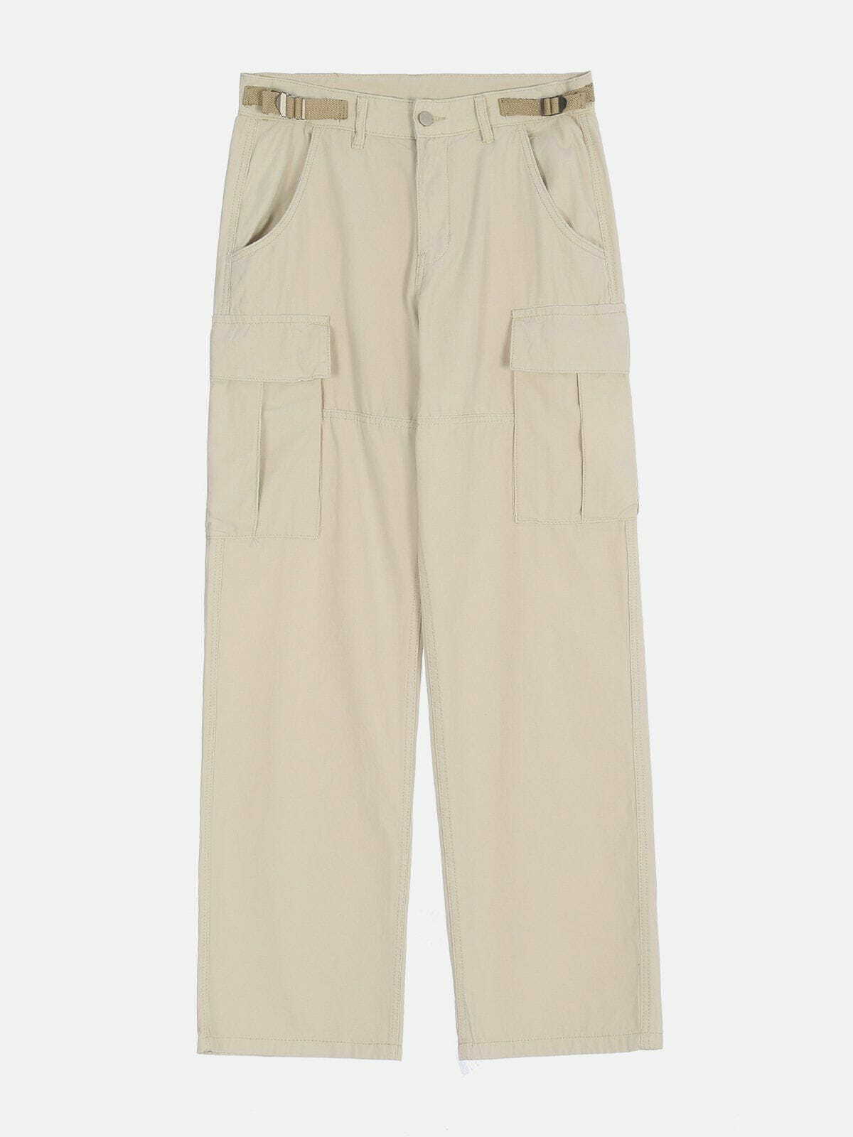 Trendy Y2K Cargo Pants with Little Belt Decoration for Coquette and Grunge Aesthetic