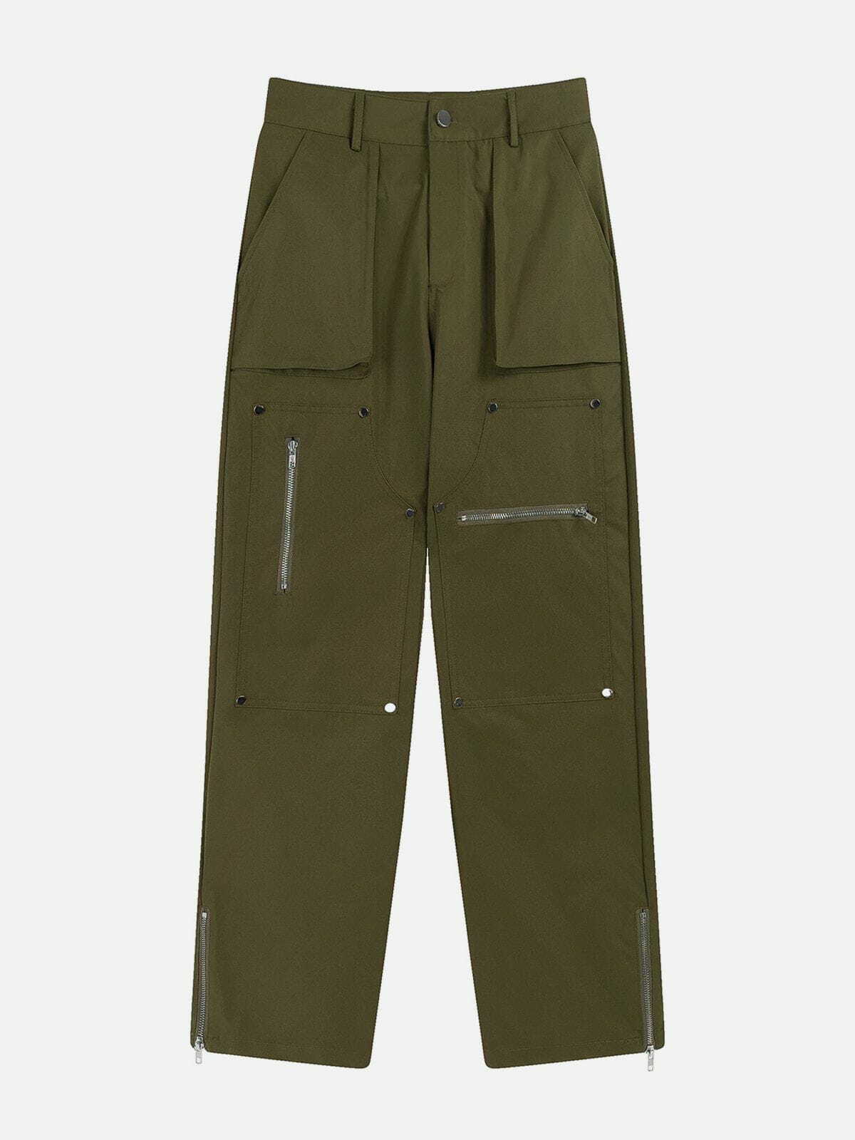 Trendy Y2K Cargo Pants with Multiple Pockets - Perfect for Grunge and Coquette Aesthetic