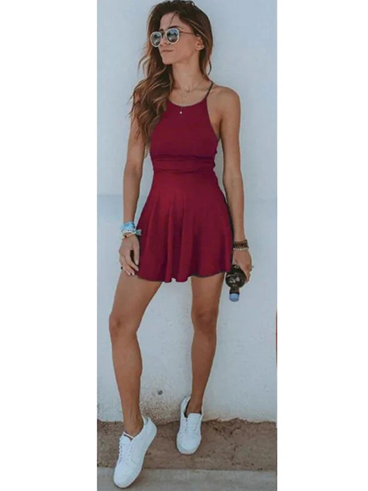 Trendy Y2K Casual Sleeveless Mini Dress - Cute Coquette & Grunge Aesthetic Style