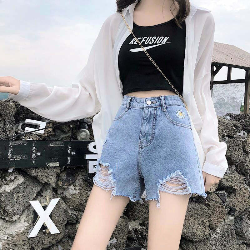 Trendy Y2K Denim Shorts for Coquette & Grunge Aesthetic - Cute Casual Summer Style