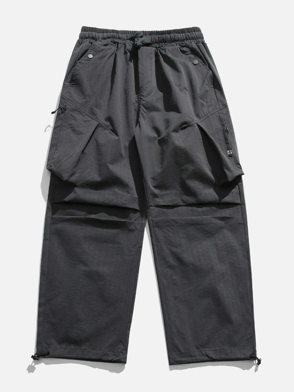 Trendy Y2K Fashion Cargo Pants with Pleats and Large Pockets for Aesthetic Outfits