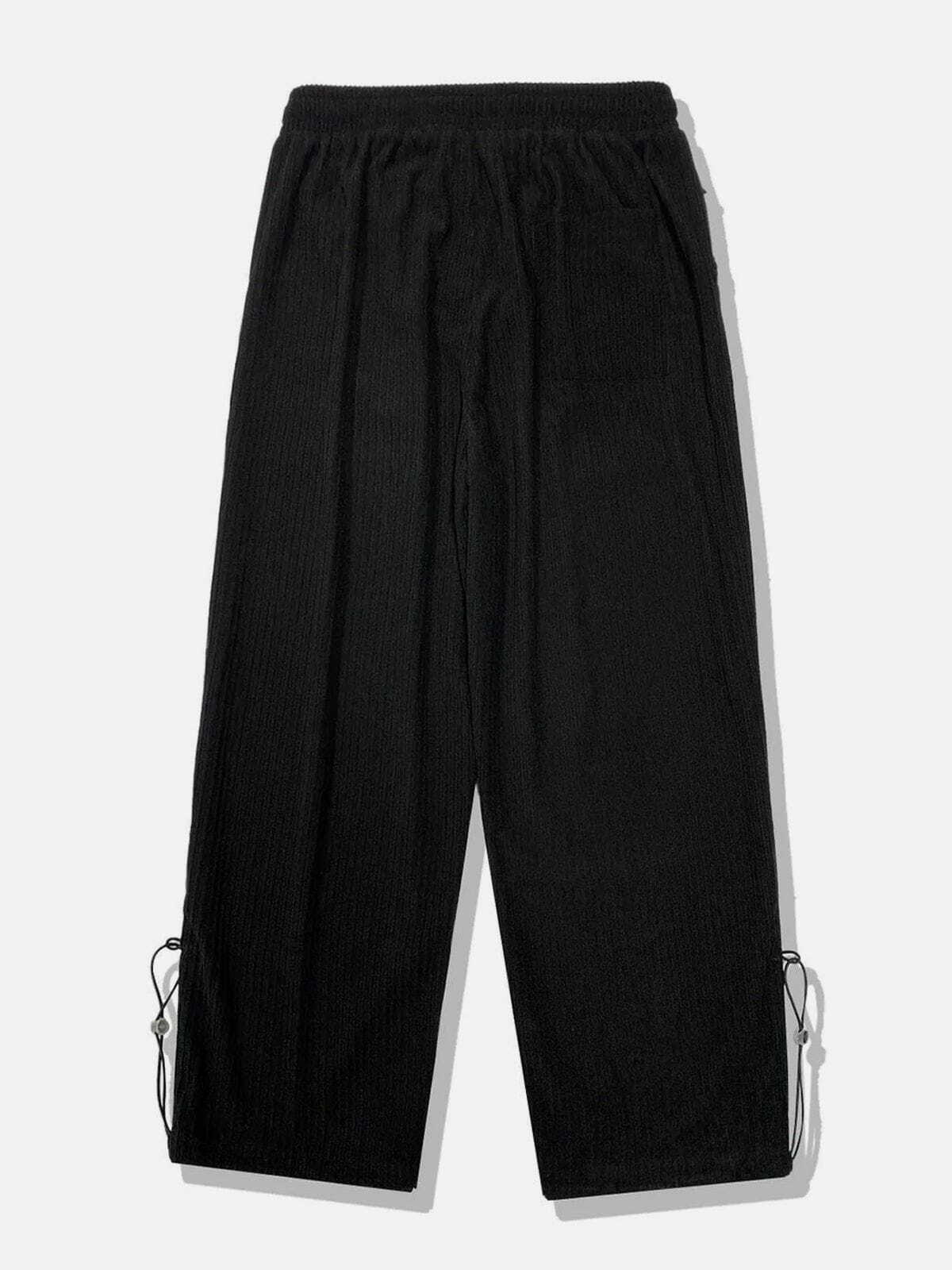 Trendy Y2K Fashion Elastic Corduroy Casual Pants for Aesthetic Outfits & Comfy Style