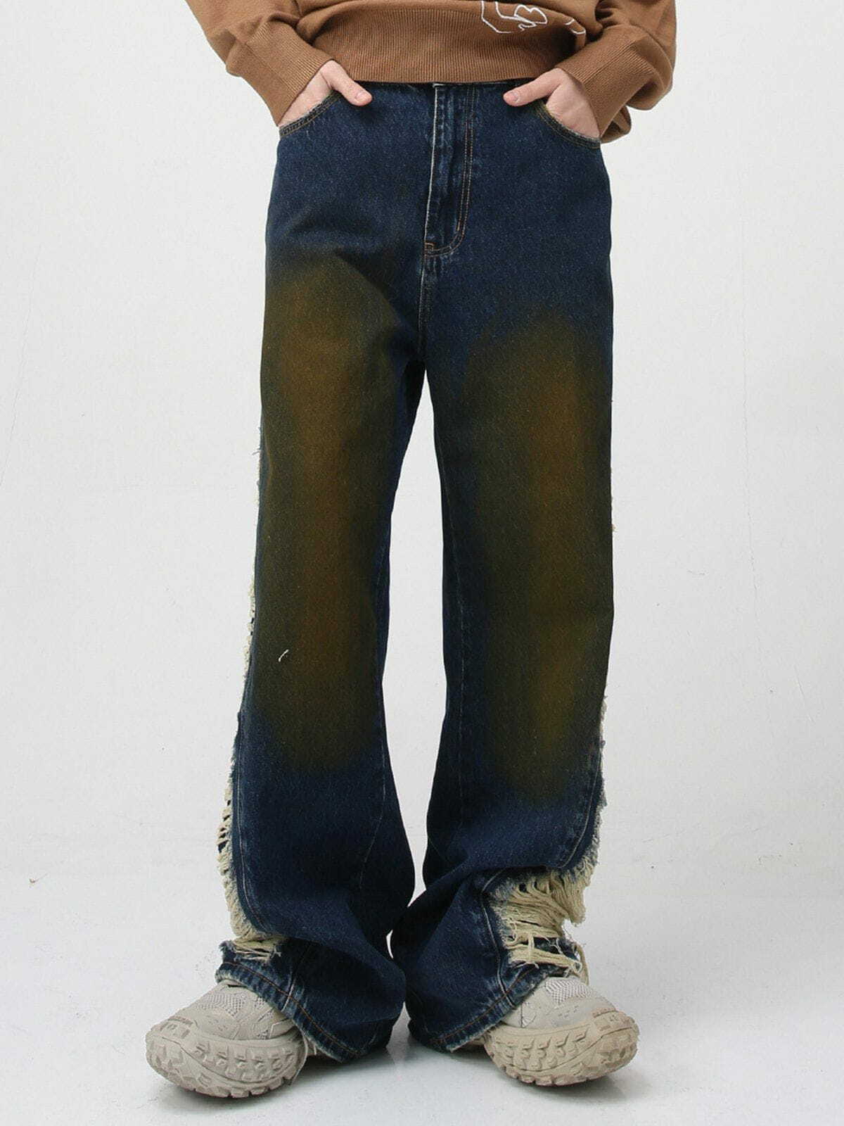 Trendy Y2K Gradient Jeans for Grunge Aesthetic & Coquette Style - Vintage Vibes