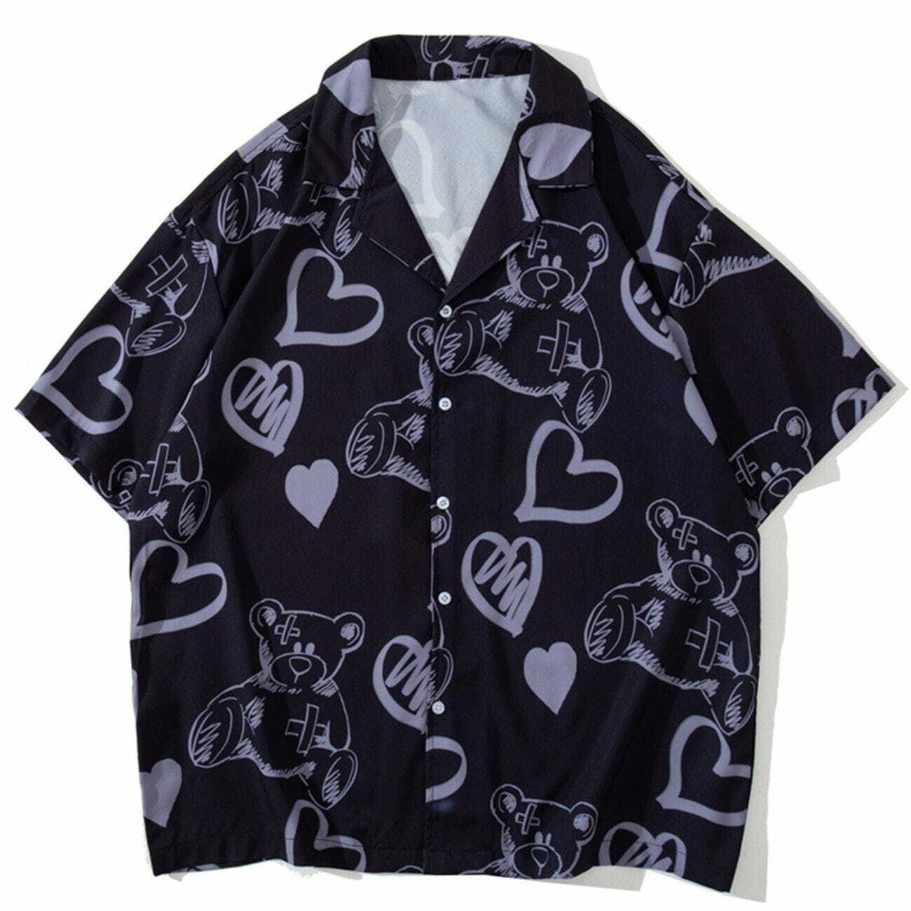 Trendy Y2K Graffiti Short Sleeve Shirt - Cute Tops for Coquette & Grunge Aesthetic Lovers