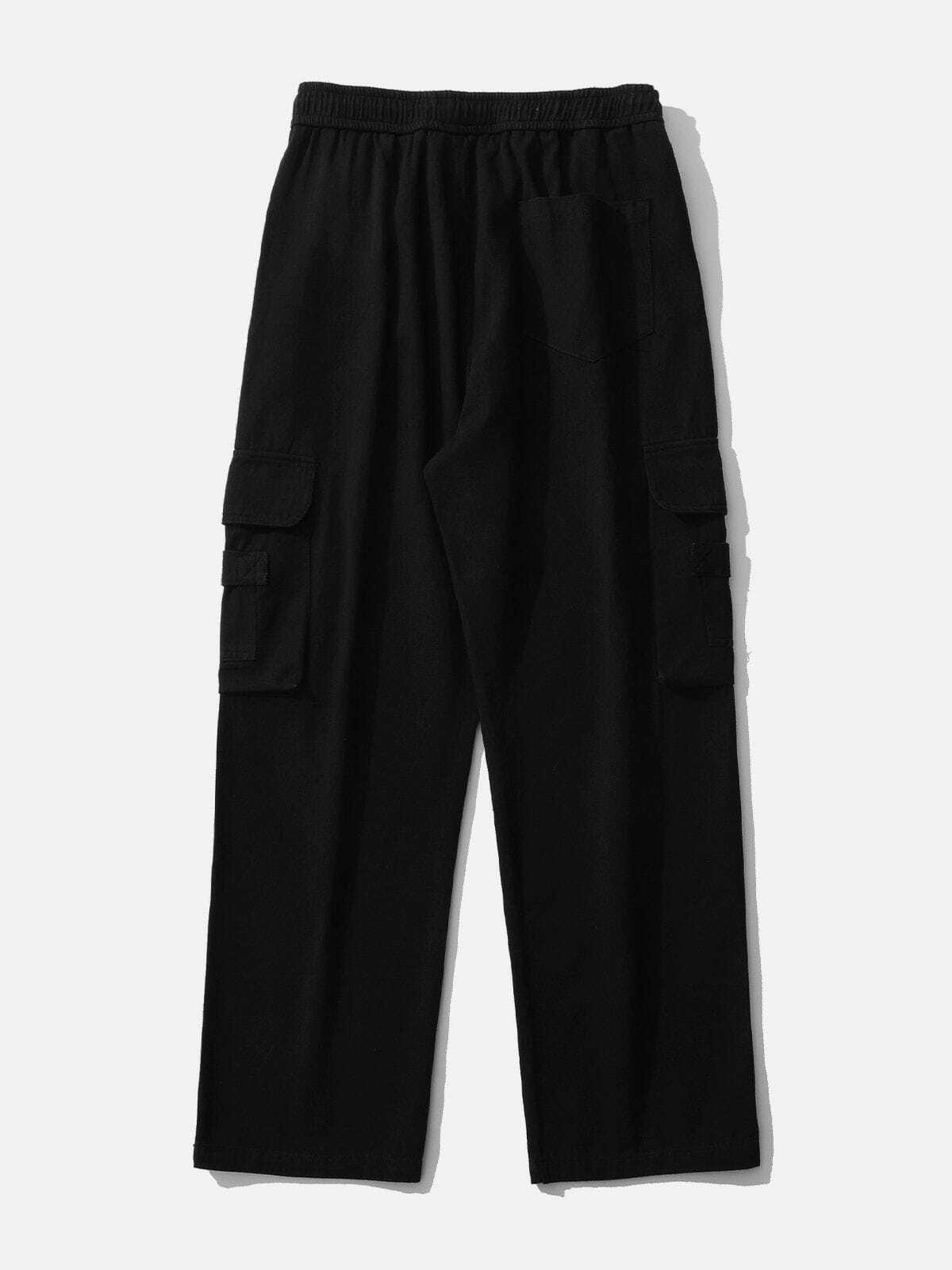 Trendy Y2K Multi-Pocket Drawstring Cargo Pants for Grunge and Coquette Aesthetic Lovers