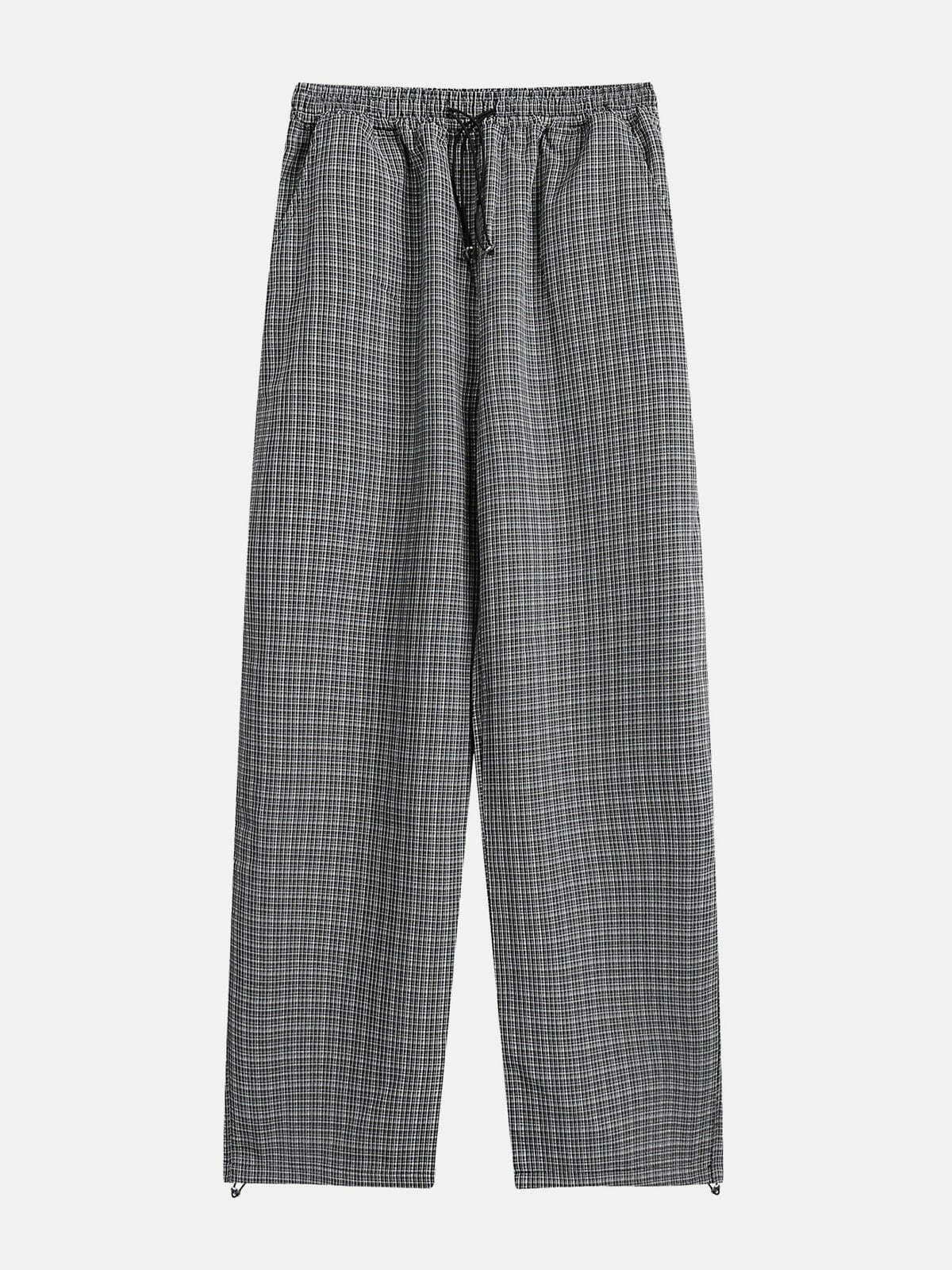 Trendy Y2K Plaid Casual Pants for Coquette Aesthetic & Grunge Style Outfits