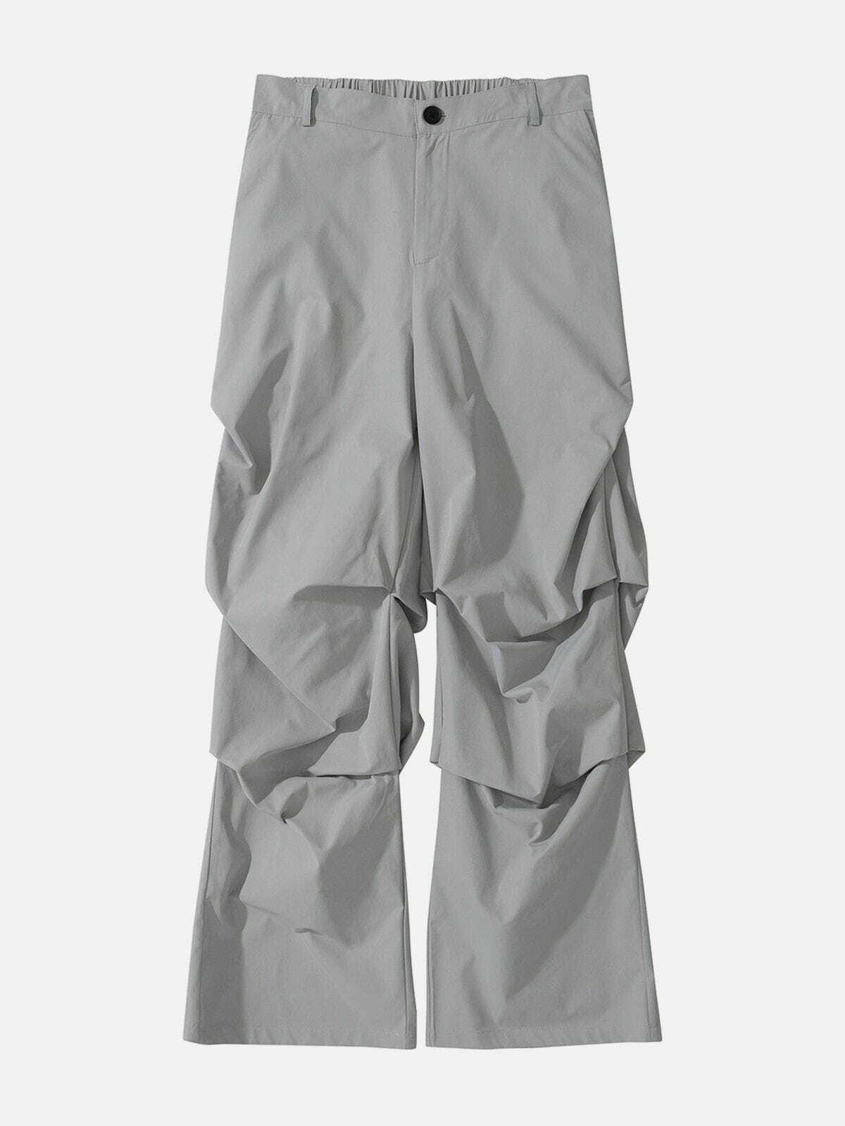 Trendy Y2K Pleated Cargo Pants for Grunge Aesthetic & Coquette Style Outfits