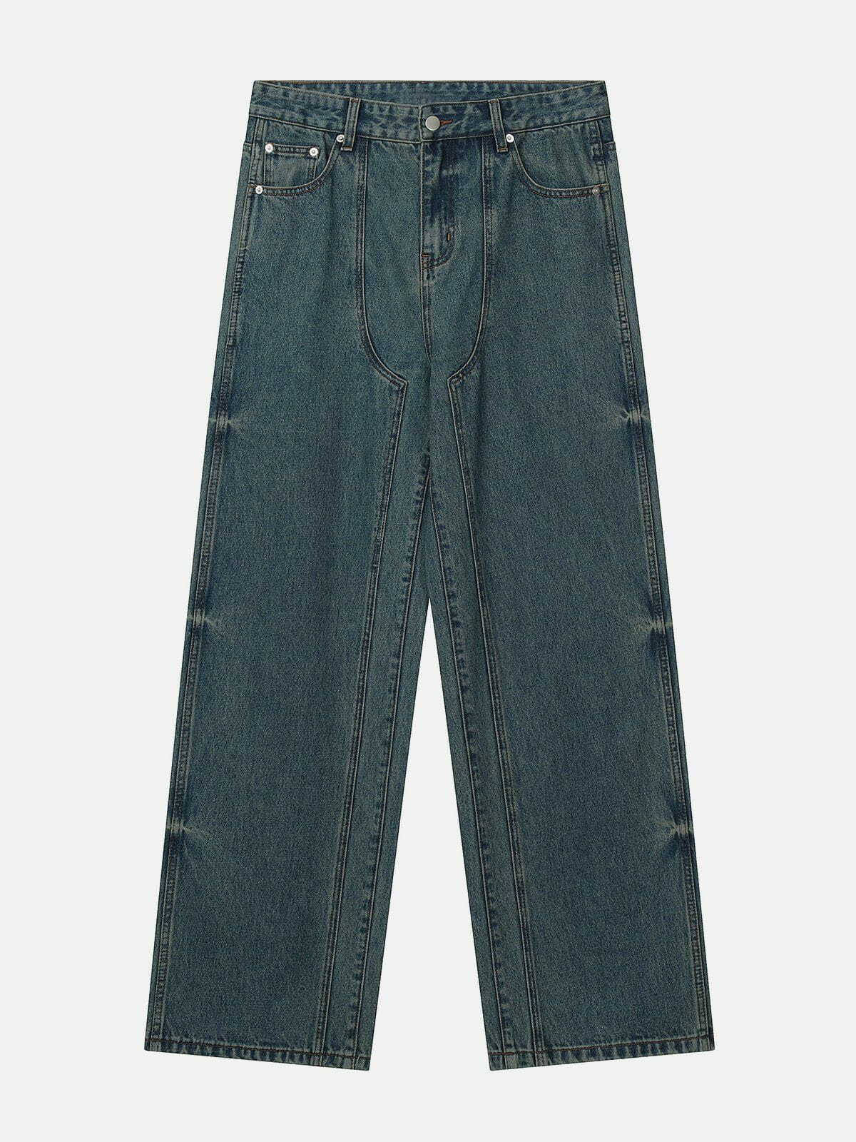 Trendy Y2K Washed Jeans for Grunge Aesthetic & Coquette Style - Vintage Vibes!