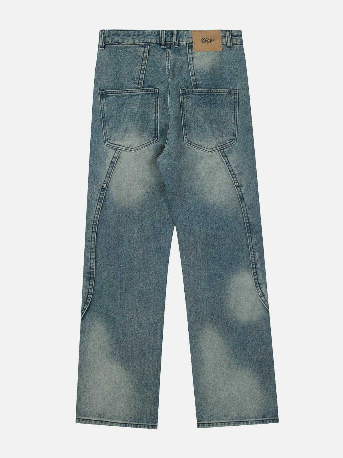 Trendy Y2K Washed Jeans for Grunge Aesthetic & Coquette Style - Vintage Vibes!