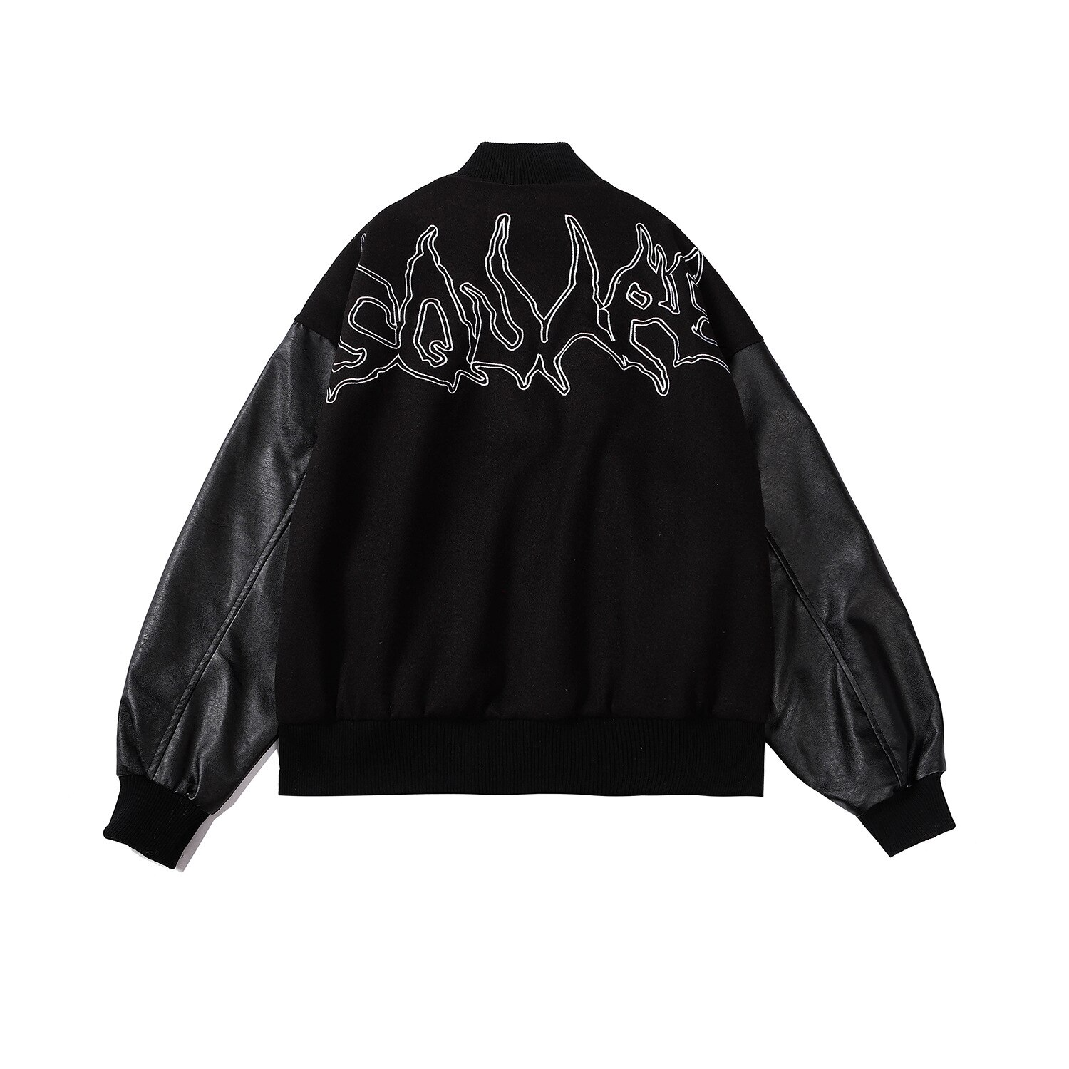 Y2K Aesthetic Black Varsity Jacket - Grunge Style with Cute Hoodies & Coquette Vibes