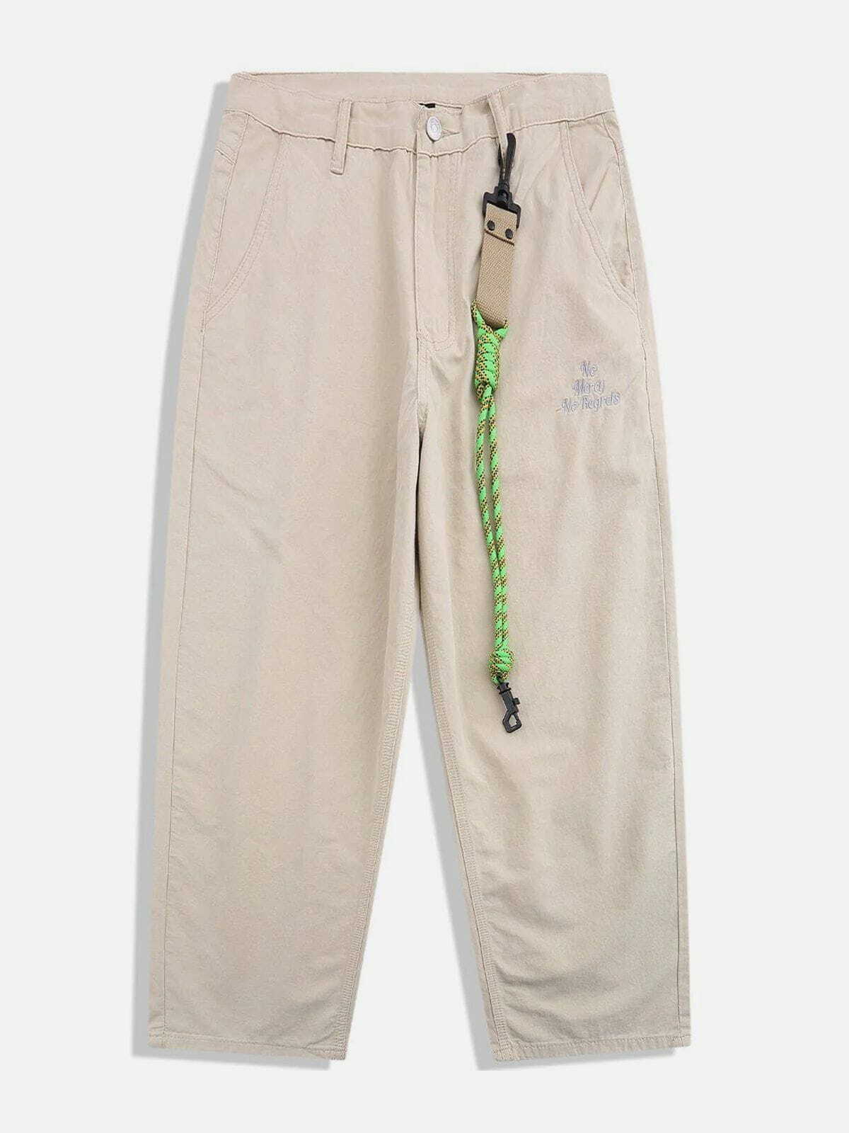 Y2K Aesthetic Lanyard Decoration Cargo Pants - Cute Grunge Style for Trendy Outfits