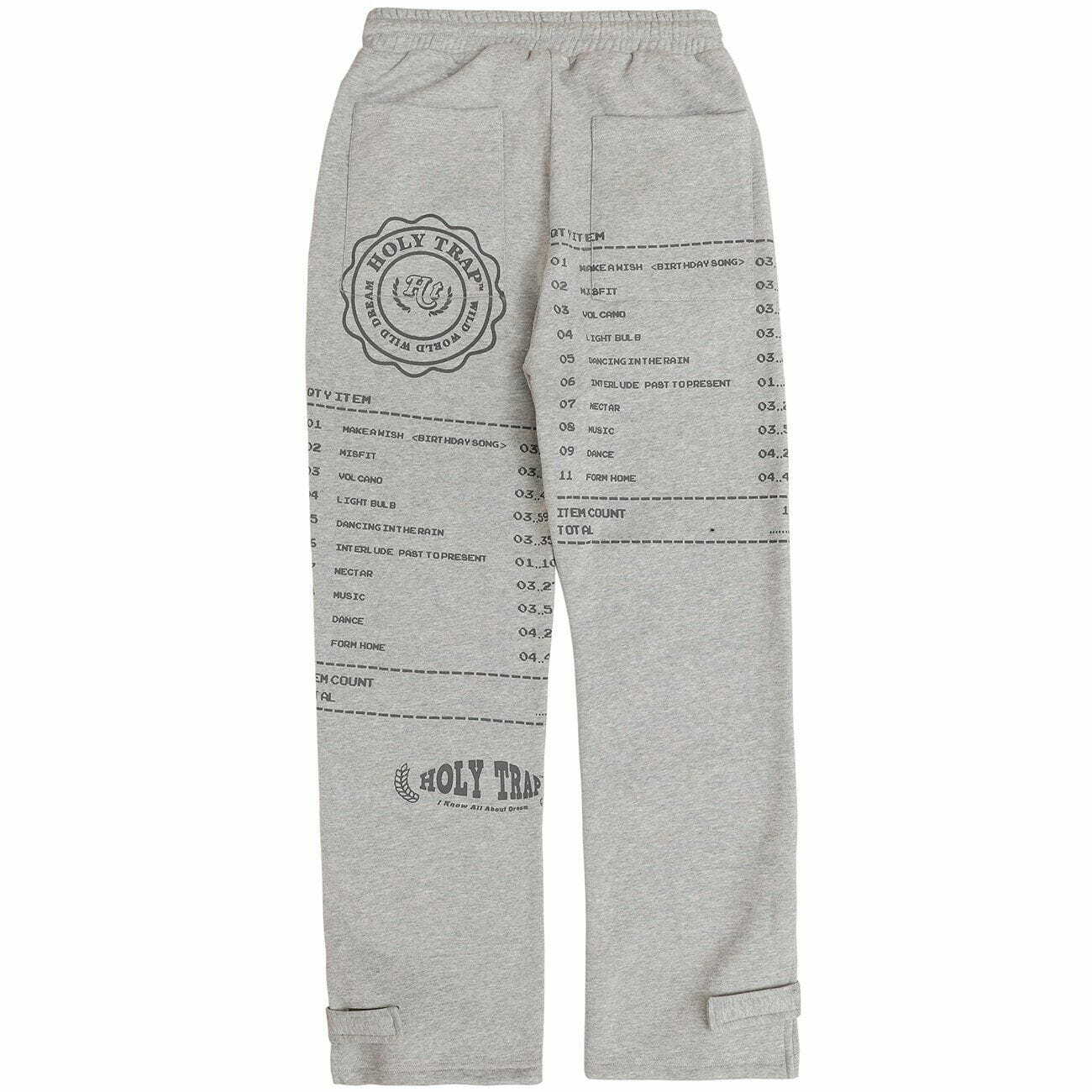 Y2K Aesthetic Letter Print Sweatpants - Comfy Grunge Style for Cute Outfits & Cozy Vibes