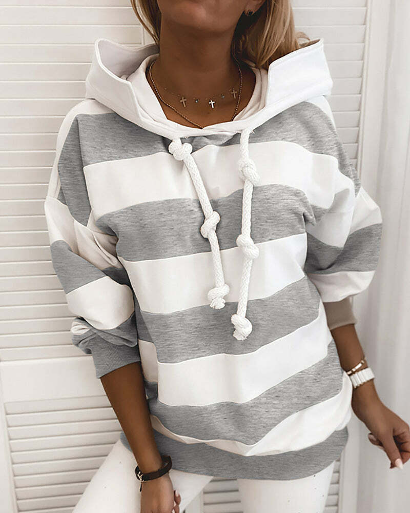 Y2K Aesthetic Long Sleeve Casual Hoodie - Cute Grunge Style for Cozy Outfits