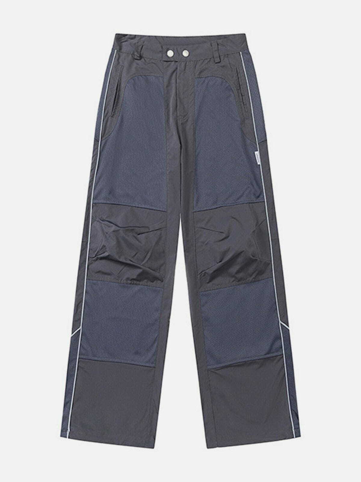 Y2K Aesthetic Mesh Reflective Stripes Sweatpants for Grunge and Coquette Style