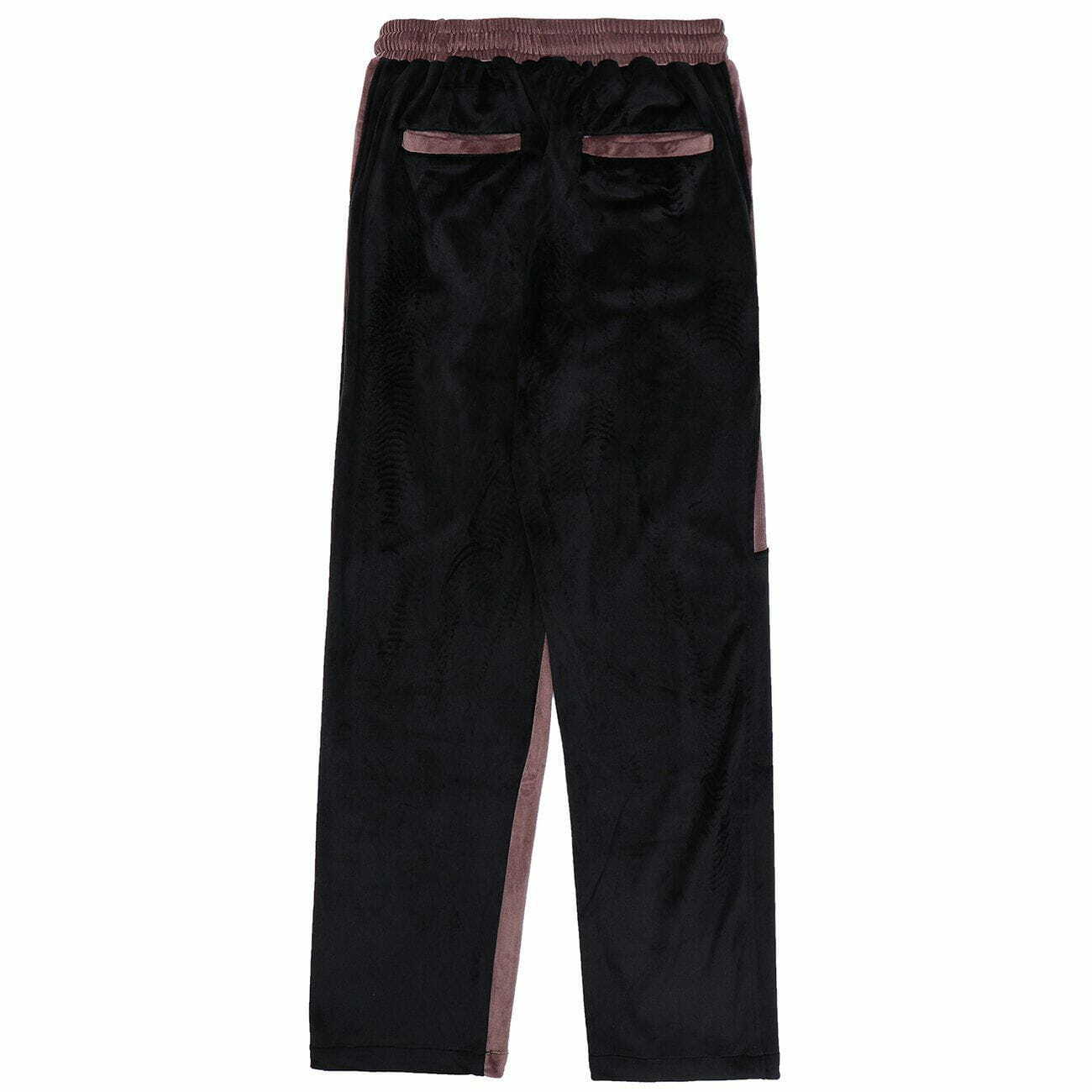 Y2K Aesthetic Patchwork Casual Sweatpants - Comfy Grunge Style for Trendy Outfits