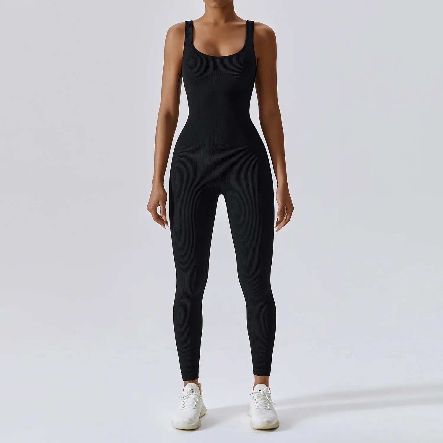 Y2K Aesthetic Seamless Ribbed Bodysuit - Cute Gym Jumpsuit for Grunge & Coquette Styles