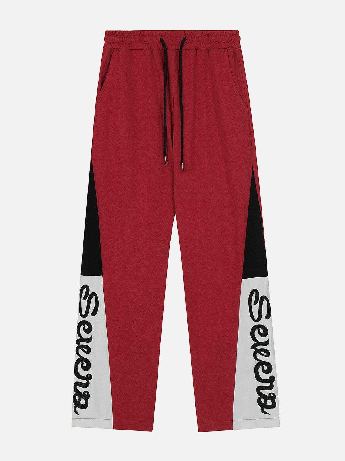 Y2K Aesthetic Side Embroidery Sweatpants - Comfy Grunge Style for Cute Outfits