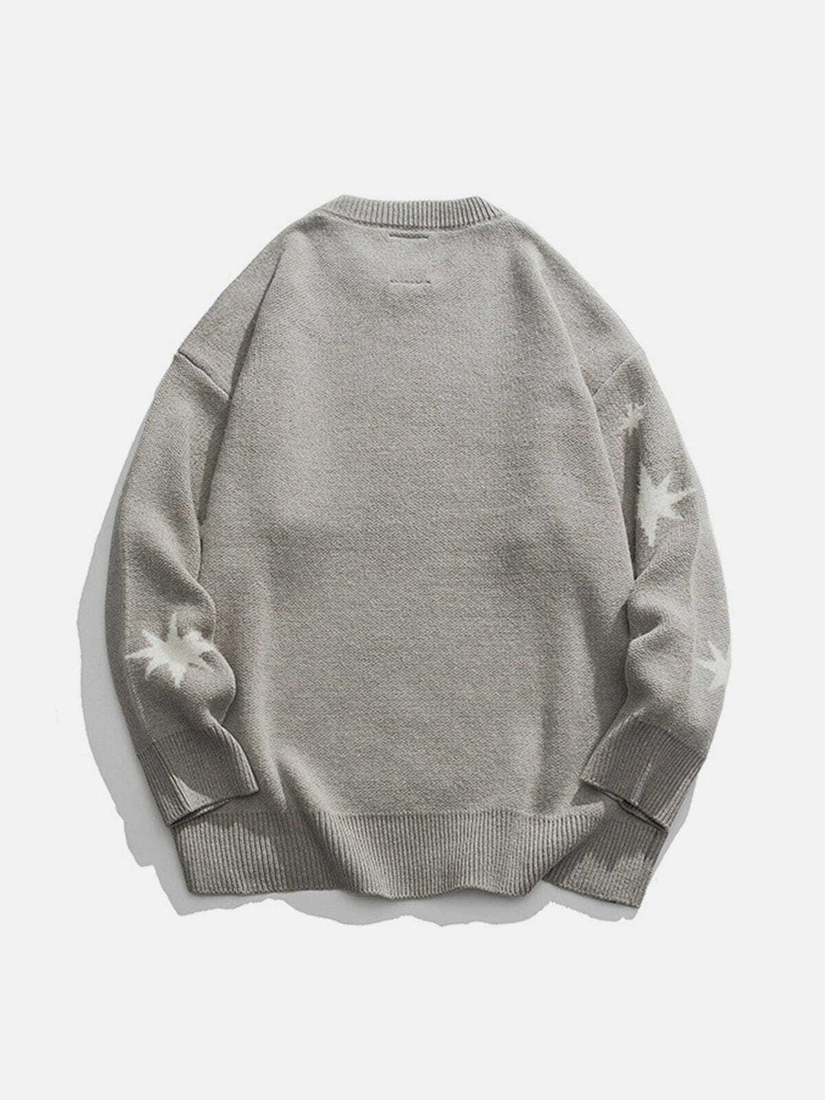 Y2K Aesthetic Statue Head Sweater - Cute Grunge Style for Cozy Fall Outfits