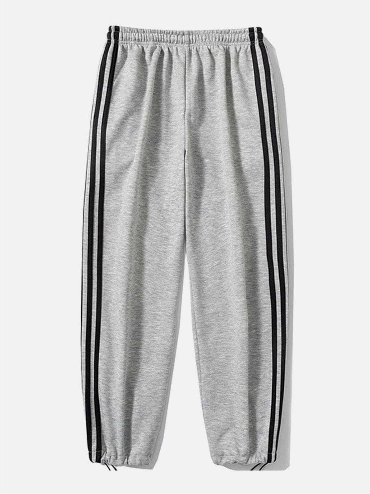 Y2K Aesthetic Stripe Sweatpants - Comfy Grunge Style for Cute Outfits & Cozy Vibes