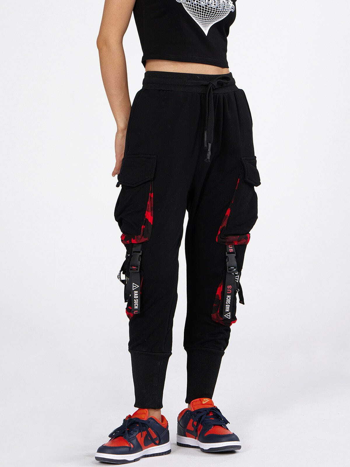 Y2K Aesthetic Techwear Joggers - Grunge Style Cargo Pants for Comfy, Edgy Outfits