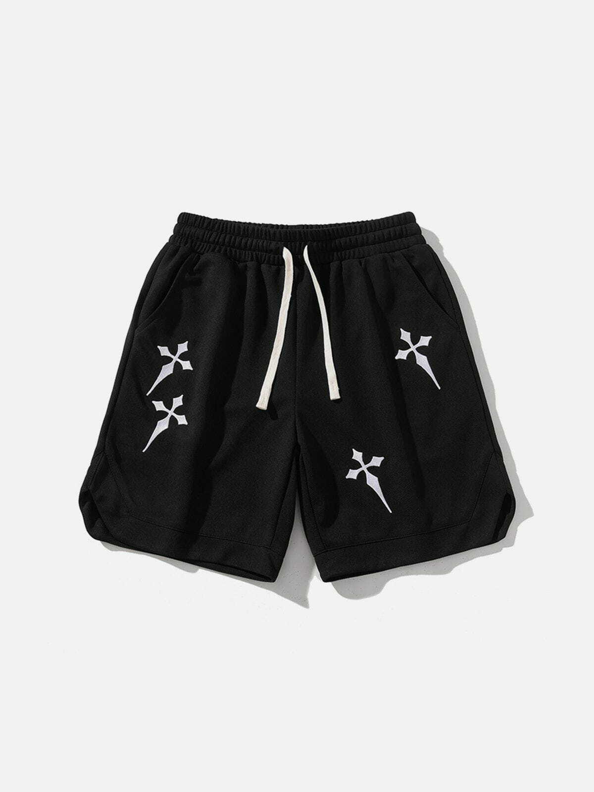 Y2K Aesthetic Towel Embroidery Sports Shorts - Cute & Comfy for Grunge & Coquette Styles