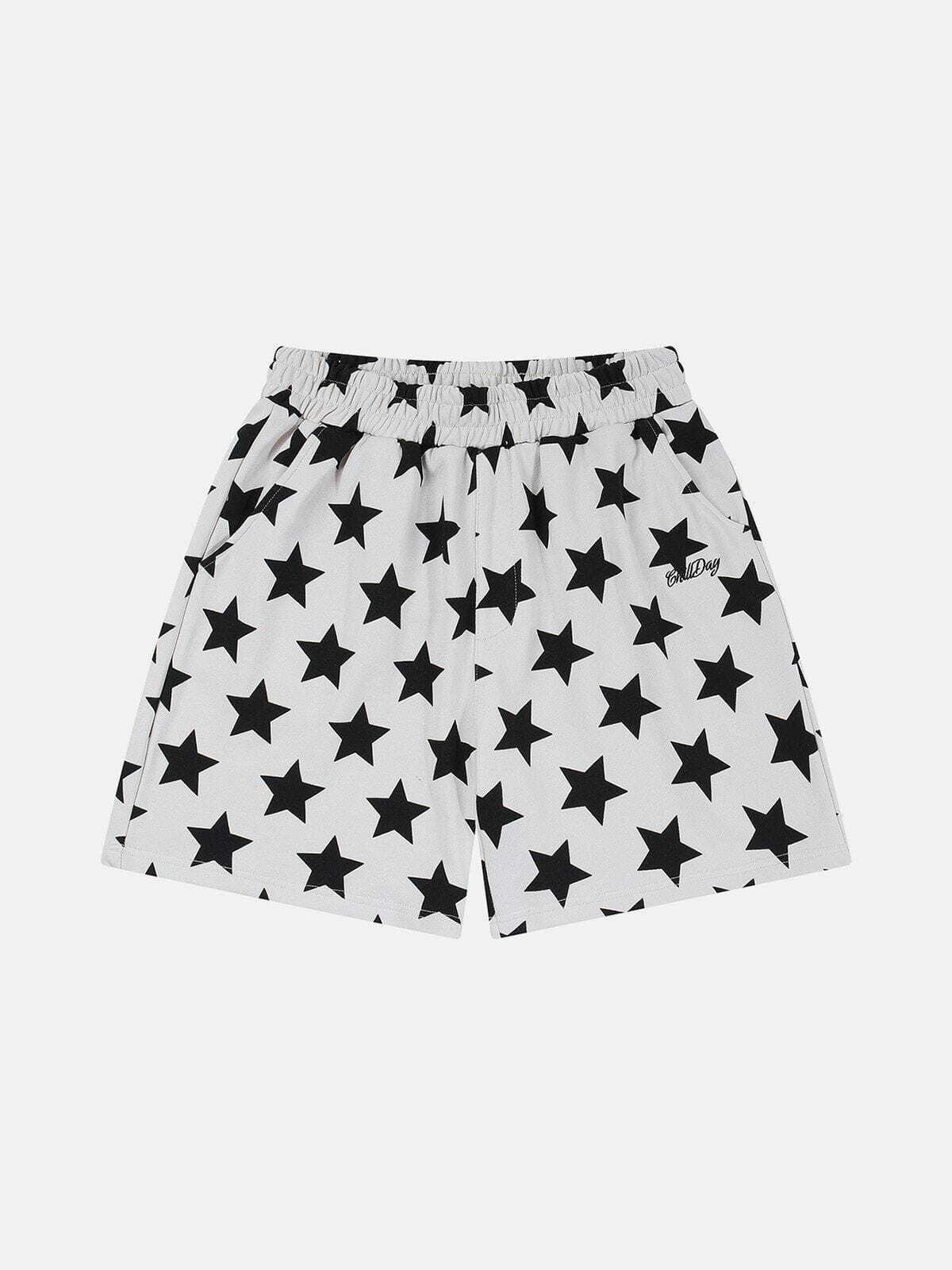 Y2K All-Over Star Print Shorts - Cute Aesthetic Bottoms for Coquette & Grunge Styles