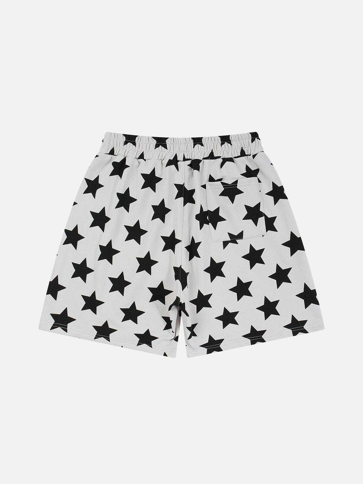 Y2K All-Over Star Print Shorts - Cute Aesthetic Bottoms for Coquette & Grunge Styles