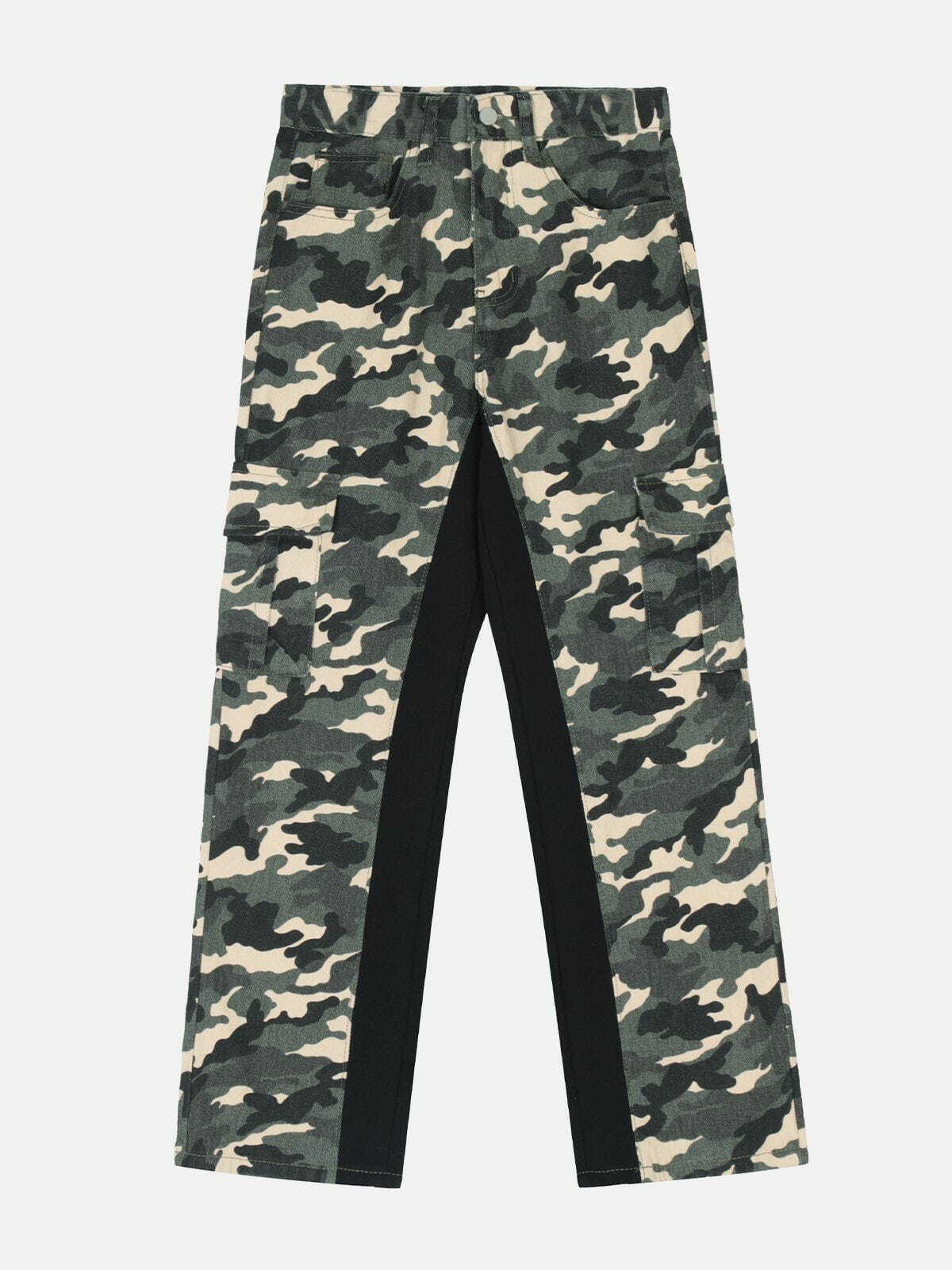 Y2K Camouflage Print Cargo Pants for Grunge Aesthetic & Coquette Style Outfits