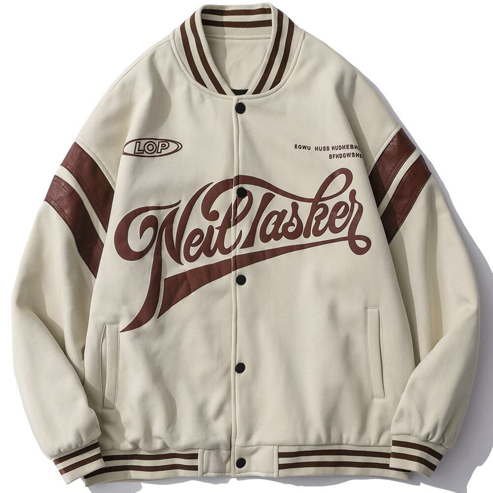 Y2K Fashion Baseball Jacket - Grunge Aesthetic Layering Piece for Cute Outfits & Comfy Style