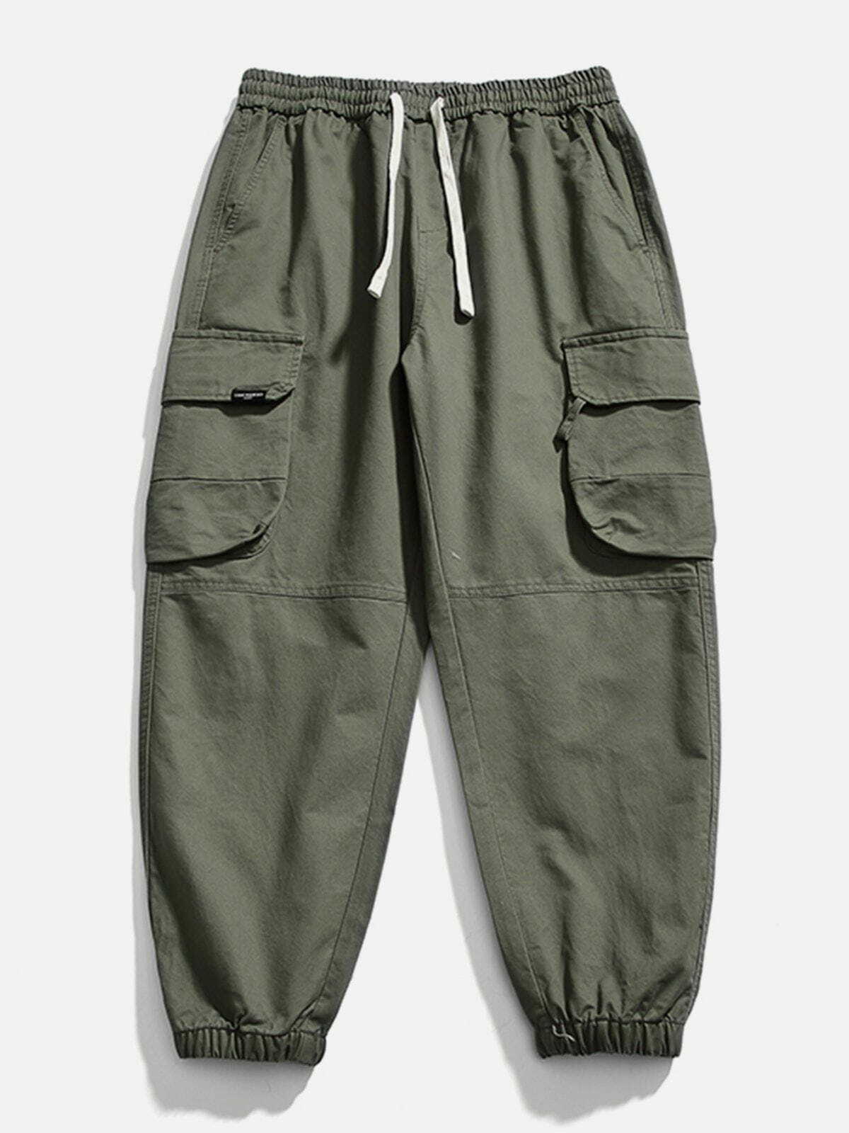 Y2K Fashion Cargo Pants with Large Pockets - Grunge Aesthetic & Coquette Style