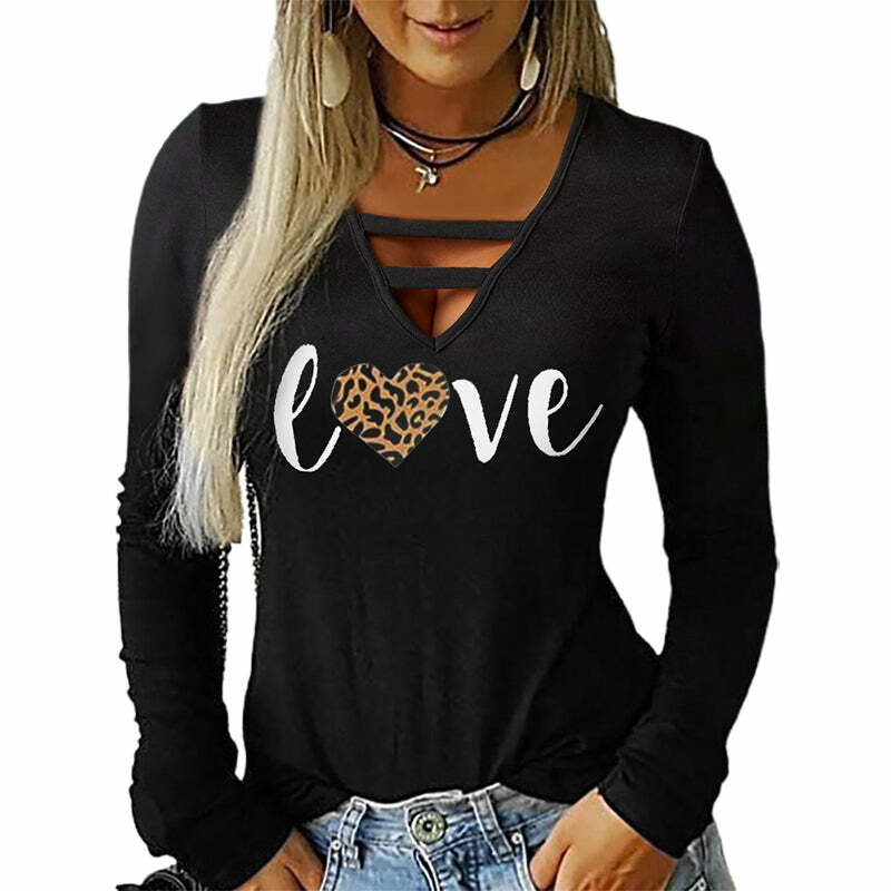 Y2K Fashion Casual V Neck T-Shirt - Cute Tops for Coquette, Grunge, and Aesthetic Styles