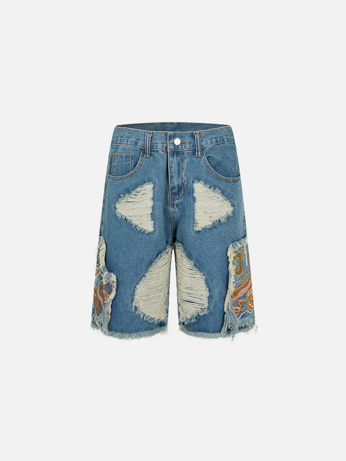 Y2K Fashion Embroidery Denim Shorts - Cute Aesthetic for Coquette & Grunge Styles