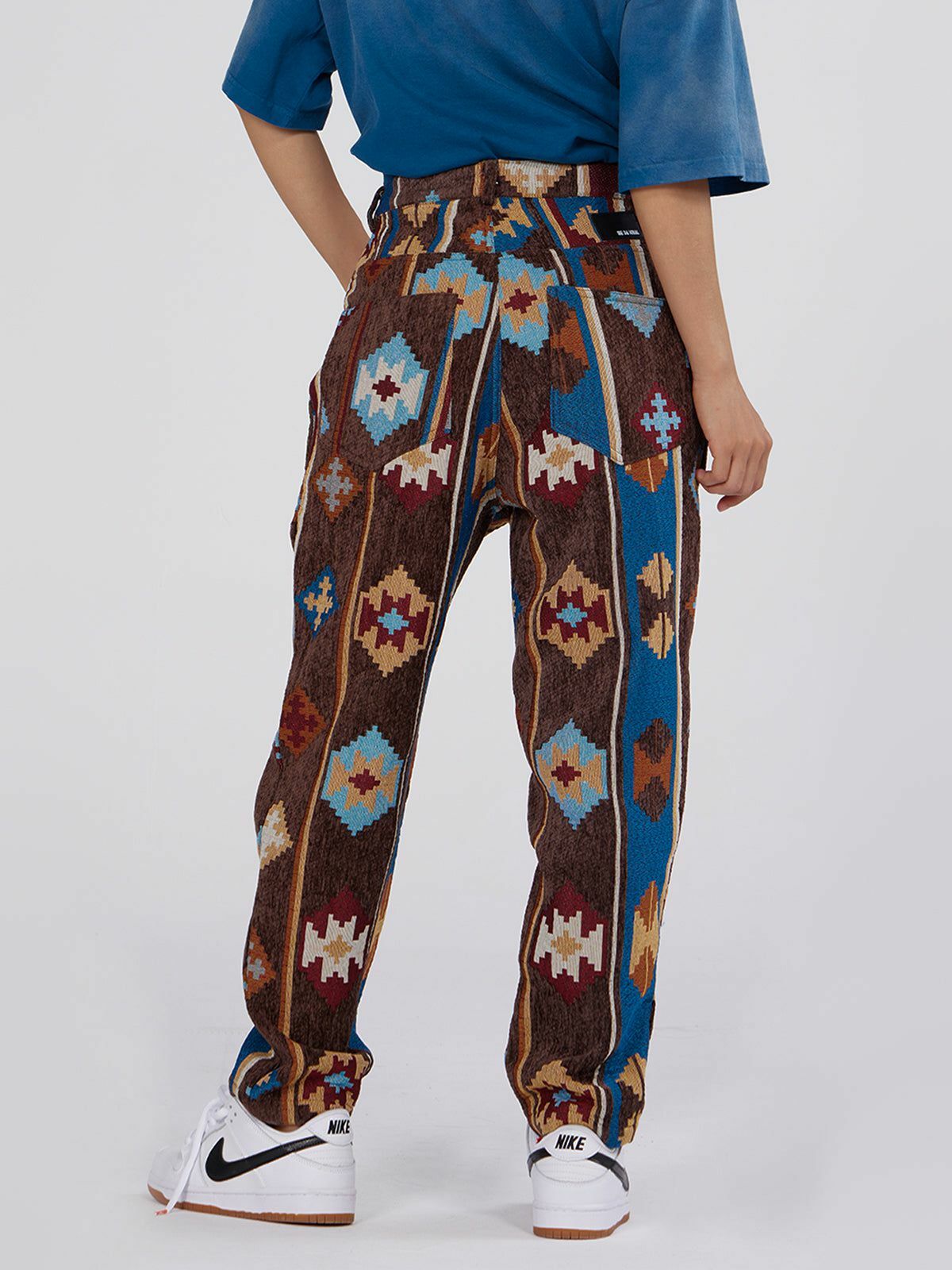 Y2K Fashion Ethnic Embroidery Pants - Cute Aesthetic Bottoms for Coquette & Grunge Styles