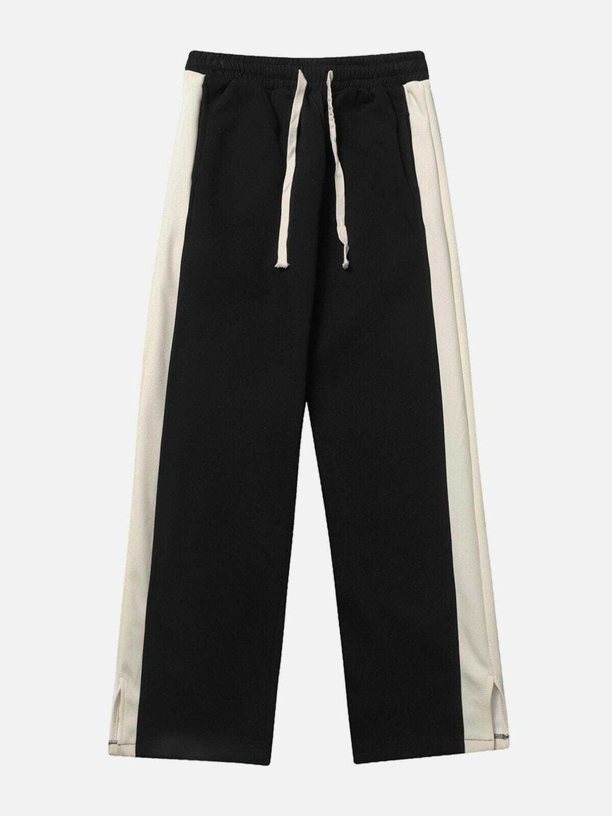 Y2K Fashion Foot Mouth Slit Sweatpants - Grunge Aesthetic Comfy Bottoms for Cute Outfits