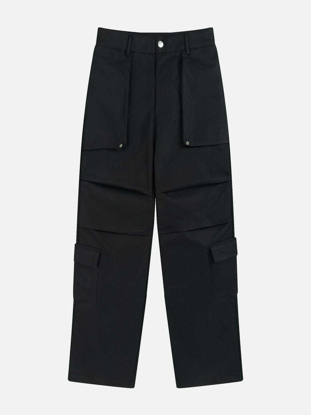 Y2K Fashion Large Pocket Zip Pants - Grunge Aesthetic Cargo Style for Trendy Outfits