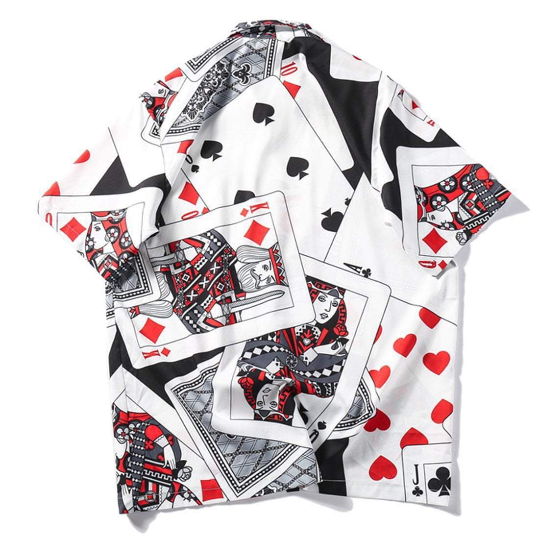 Y2K Fashion Poker Shirt: Cute Tops for Coquette Aesthetic & Grunge Style Lovers