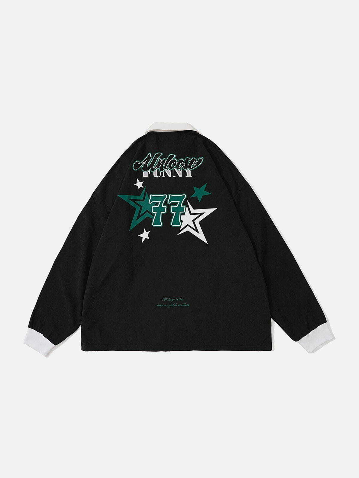 Y2K Fashion Racing Themed Polo Sweatshirt - Cute Hoodies for Grunge & Coquette Aesthetic