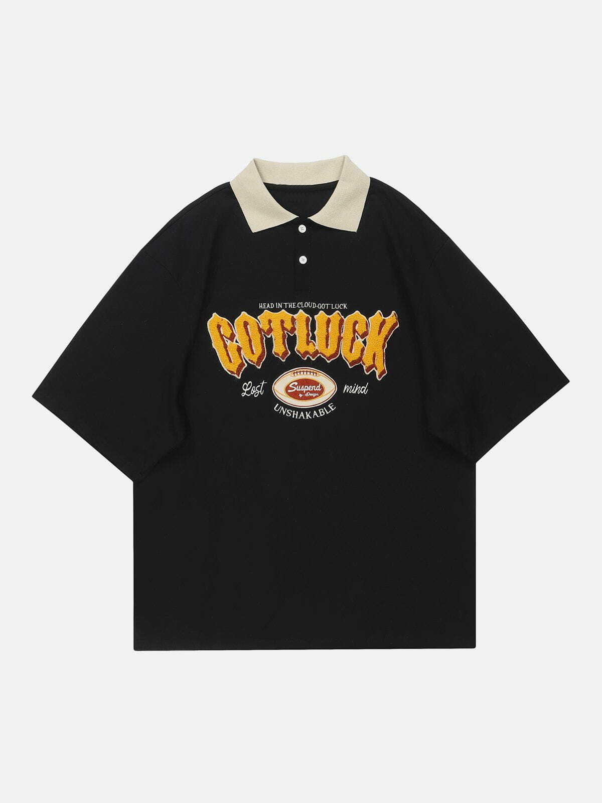 Y2K Fashion Rugby Embroidery Polo Tee - Cute Tops for Coquette & Grunge Aesthetic Styles