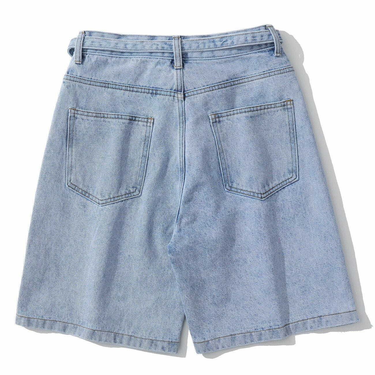 Y2K Fashion Side Button Straps Denim Shorts - Cute Grunge Aesthetic Summer Outfit