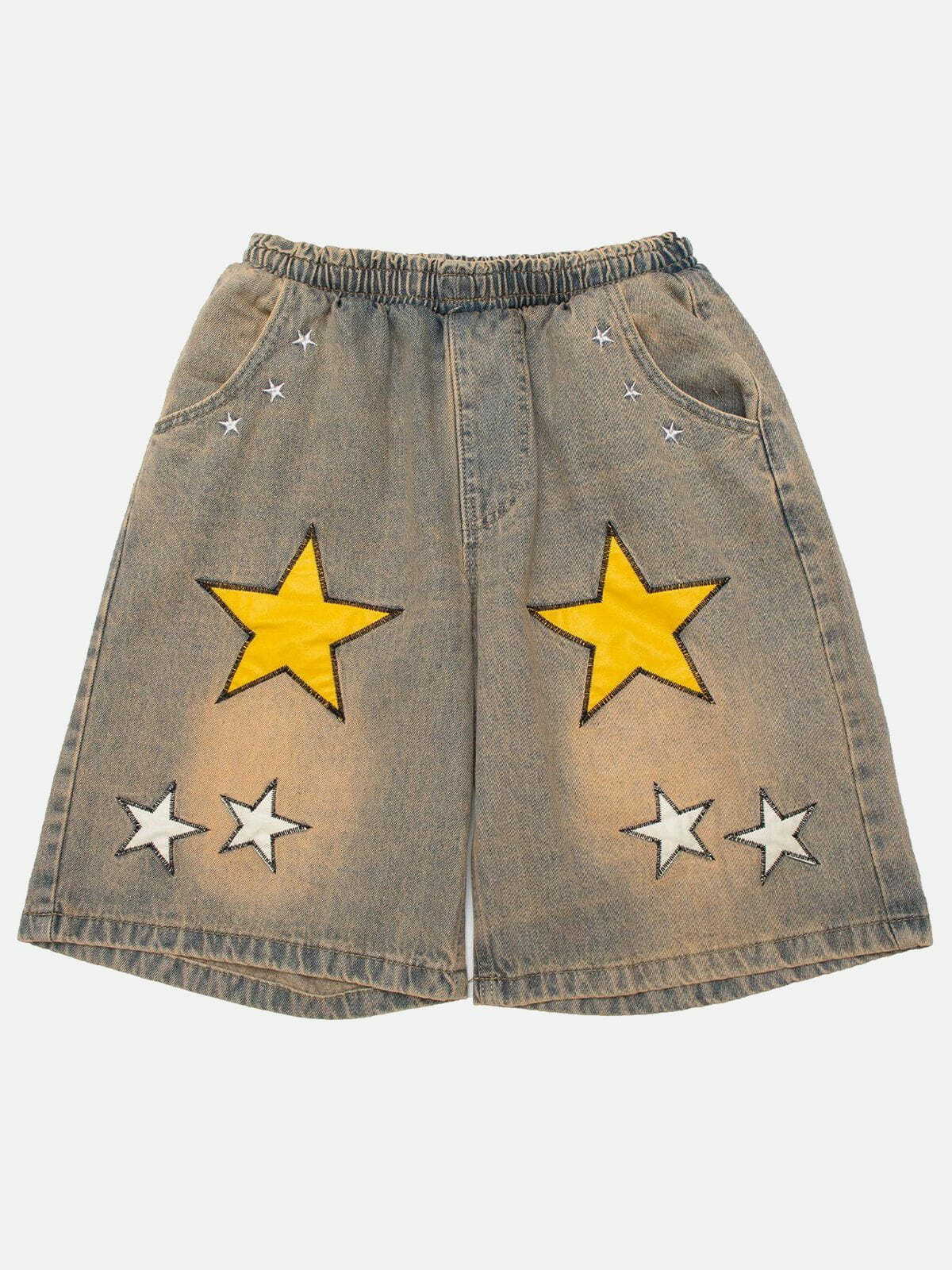 Y2K Fashion Stars and Letter Shorts - Cute Aesthetic Bottoms for Grunge & Coquette Styles