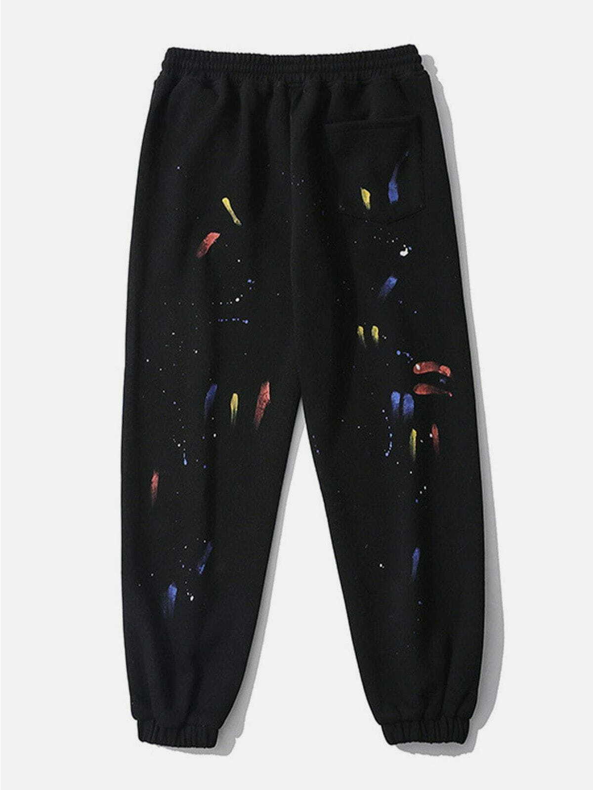 Y2K Graffiti Track Pants: Trendy Grunge Aesthetic with Comfy Vibes for Stylish Outfits