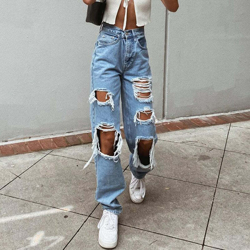 Y2K Grunge Aesthetic Women's Jeans - Cute Cargo Style, Comfy Fit, and Vintage Vibes